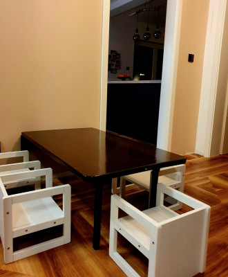 Der Essbereich angrenzend an die Küche